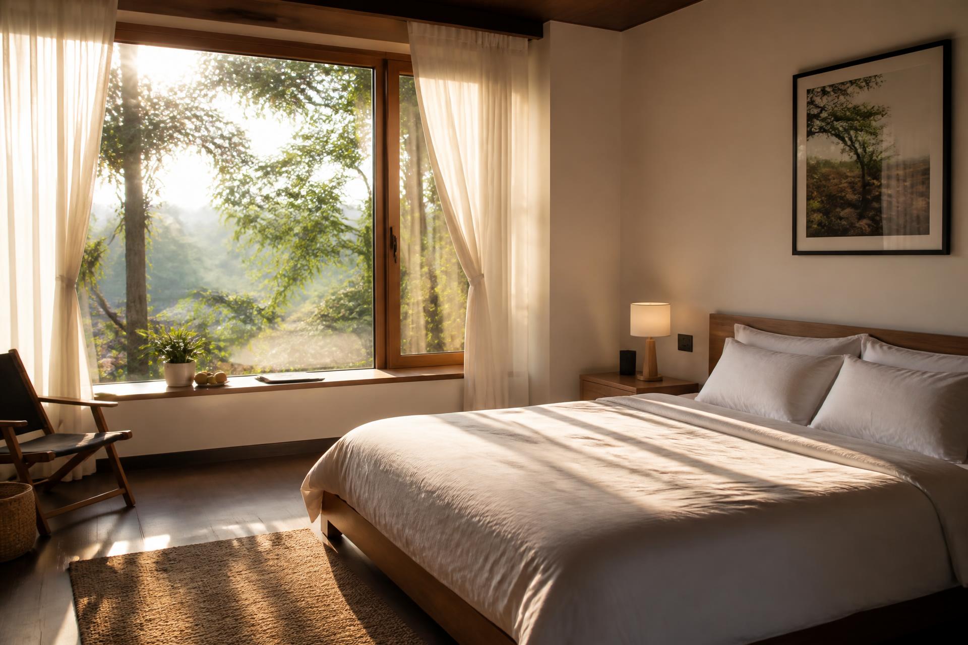 Sunlit Morning in Guest Bedroom